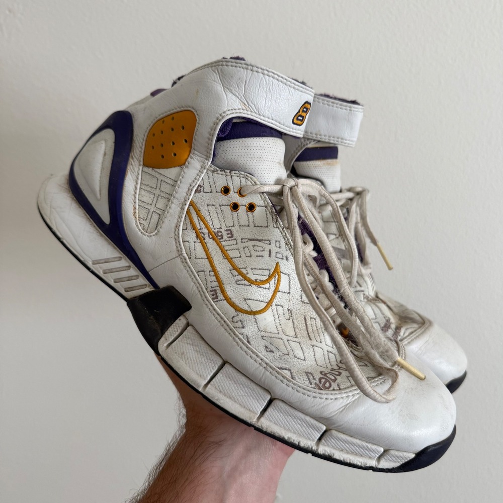 Nike Zoom Kobe 1 LA Map White Purple Gold 314165-111 Mens 11.5 Lakers 2006